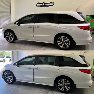 Before and After window tint privacy safety uv ray protection stay cool beat the heat auto tinting 
