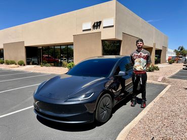 window tinting tesla model y s 3 ev elon musk electric vehicle car auto glass ceramic tint darksyde