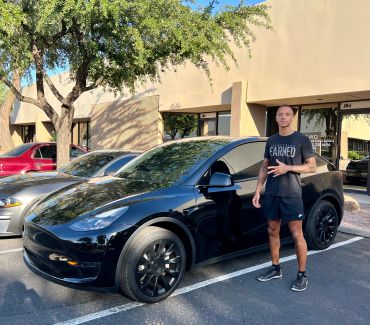 window tinting tesla model y s 3 ev elon musk electric vehicle car auto glass ceramic tint darksyde