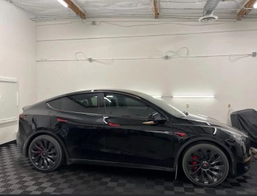 window tinting tesla model y s 3 ev elon musk electric vehicle car auto glass ceramic tint darksyde