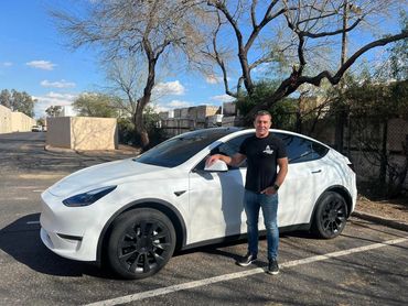 window tinting tesla model y s 3 ev elon musk electric vehicle car auto glass ceramic tint darksyde