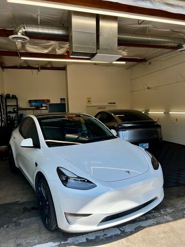 window tinting tesla model y s 3 ev elon musk electric vehicle car auto glass ceramic tint darksyde