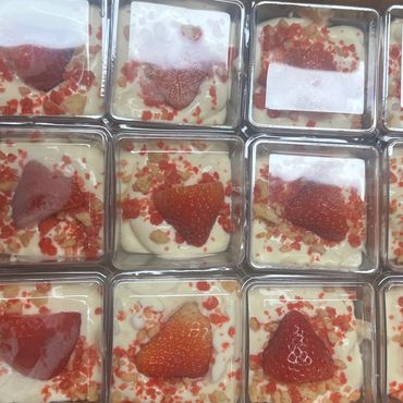 Strawberry Crunch Cheesecake Shooters