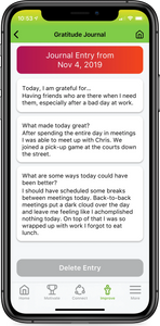 OptimumU Health & Wellness Gratitude Journal Feature