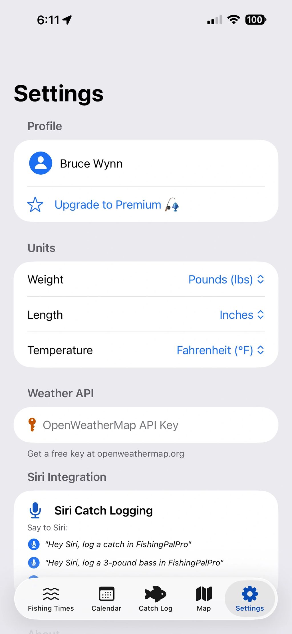 Settings Screenshot