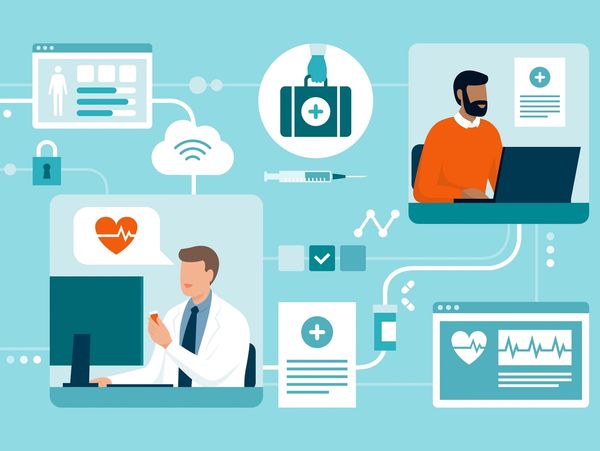 a vector image of a doctor.