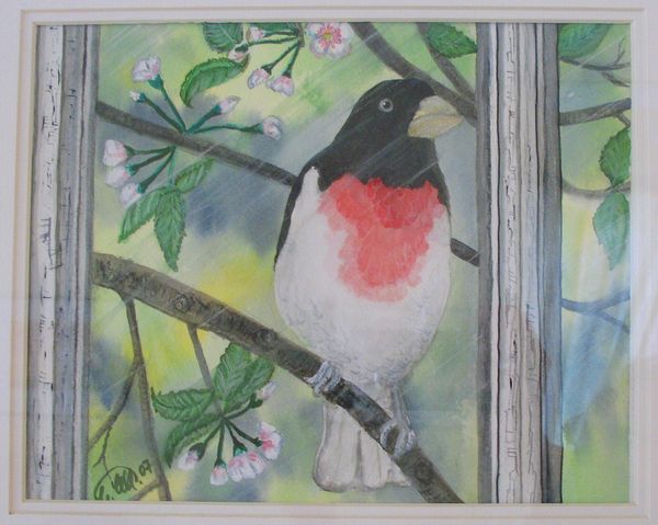 Peeping Tom. Framed. Watercolour  8X10