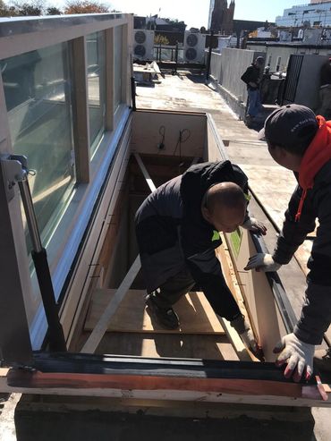 operable roof access, glass roof access, operable skylight, skyview skylight