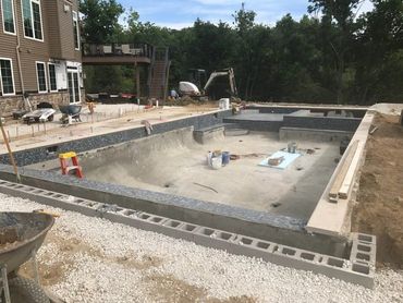 Inground pool foundation by K & D Excavation