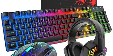 Hardware and peripherals. Keyboard, Mouse, Display, Speakers, and Headphones.