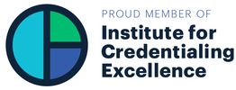 Proud member of Institute for credentialing excellence or ICE