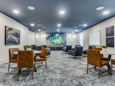 theater room with multiple chairs
