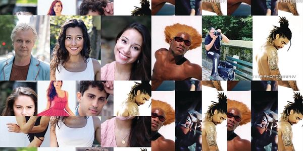 Collage of diverse individuals featuring various poses and expressions.