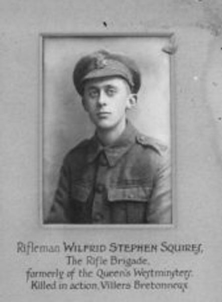 Rifleman Wilfrid Stephen Squires