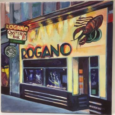 Rogano Print Glasgow, city centre, oyster bar, limited edition, giclee print, 