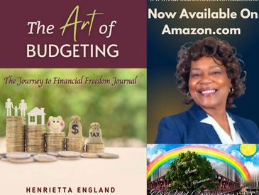 Book cover promoting budgeting and financial freedom by Henrietta England.