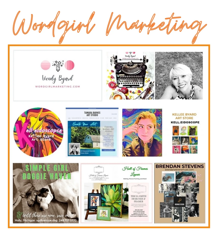 wendy byard website design Lapeer graphic design business cards logos wordgirlmarketing.com