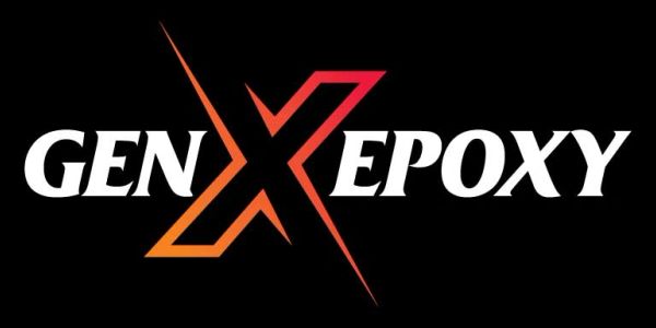Gen X Epoxy logo with stylized X in gradient.