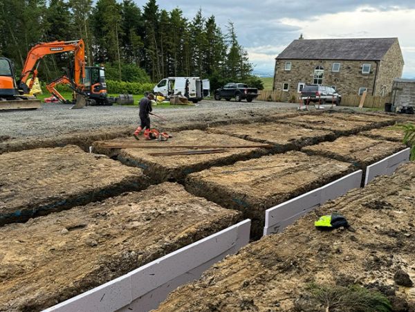 Groundworks carried out by KBL in Acomb, Northumberland