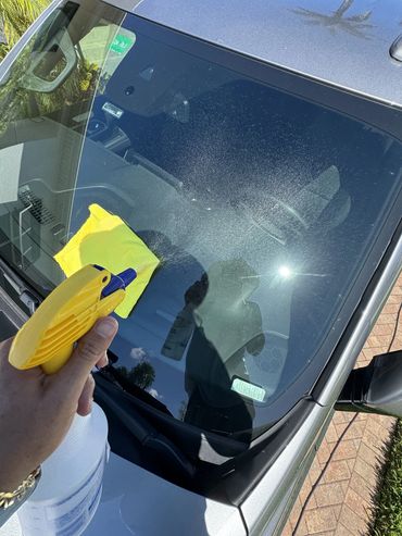Naples FL Marco Island Detailing Windshield Detailing Glass Sealant Rain X applied