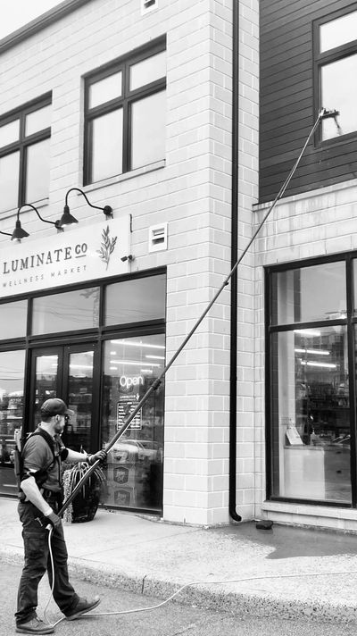 Owner cleaning a Halifax commercial business.