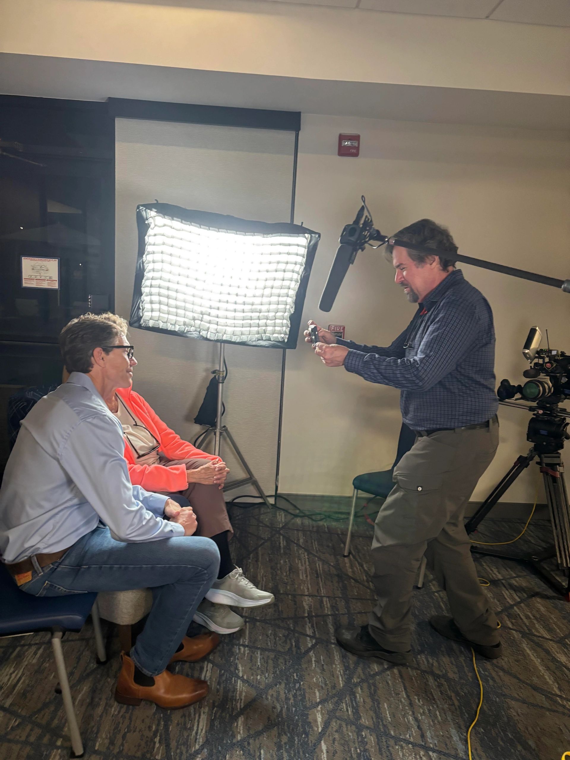 Mike Reef setting up the first night before we visited Everglades Correctional Facility.