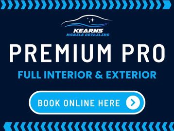 Advertisement for Kearns Mobile Detailing Premium Pro full interior and exterior service.