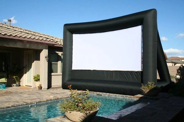 Outdoor inflatable movie screen rental