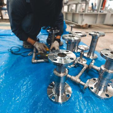 stainless steel flanges flushing passivation cleanroom cleaning rust removal drying industriial