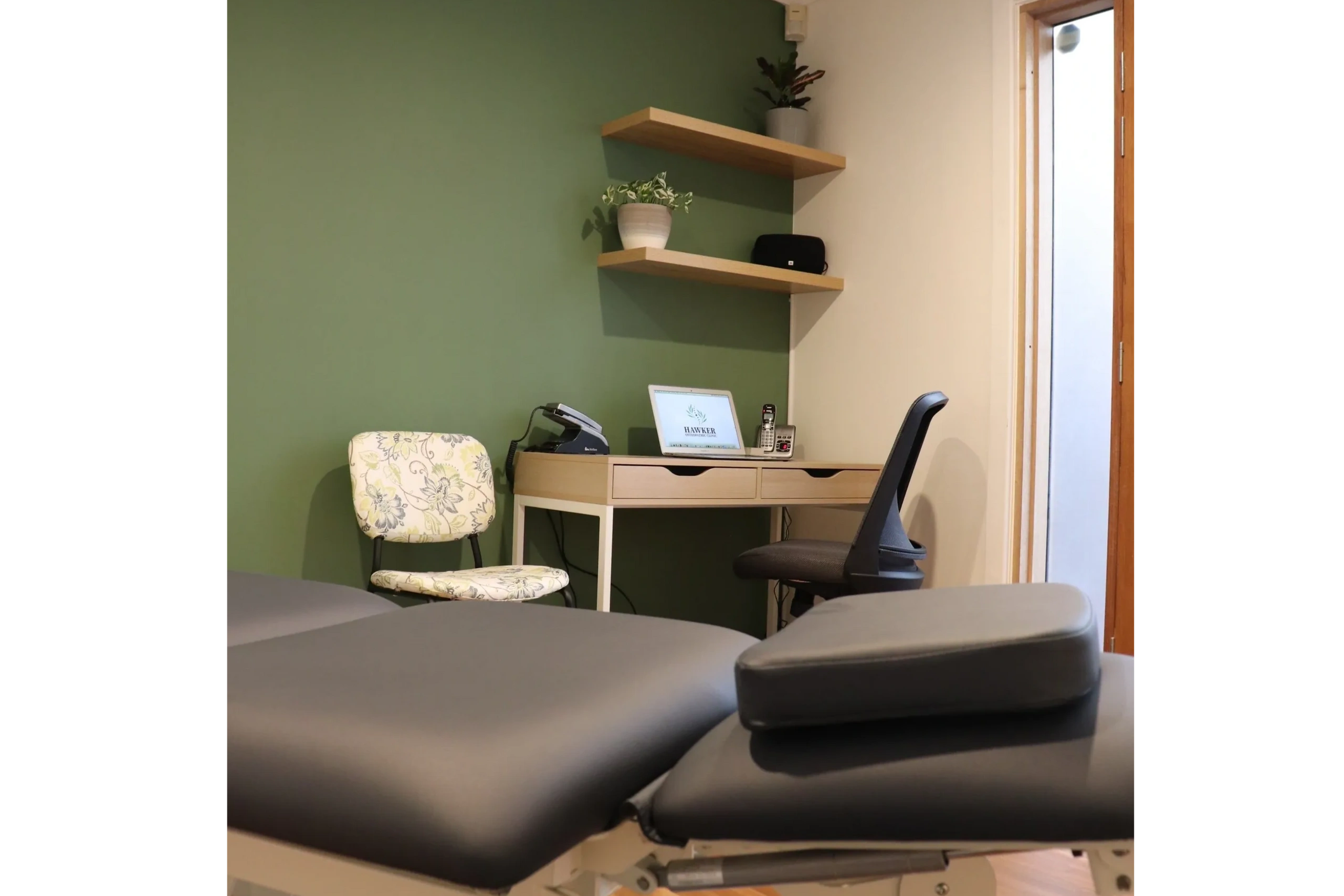 Warm and comfortable treatment room