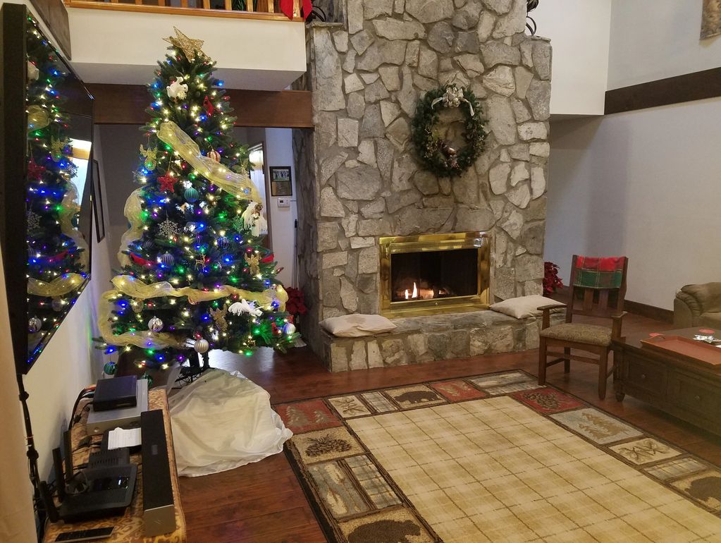 Celebrate the Christmas season at this large 7 bedroom Asheville NC Vacation Rental.