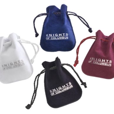 Fabric pouch printed with name & logo for gift items & attar bottles