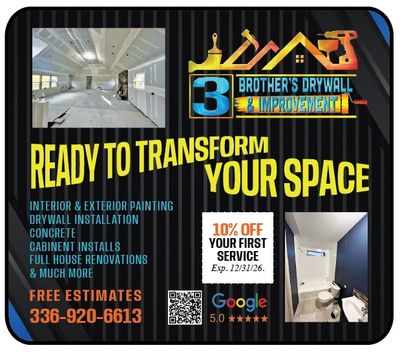 Painting Winston Salem 3 Brothers Drywall Serving Forsyth County