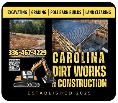 Excavating and Pole Barn Winston Salem Carolina Dirt Works