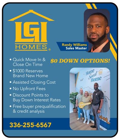 Home Financing and Building WInston Salem LGI Homes