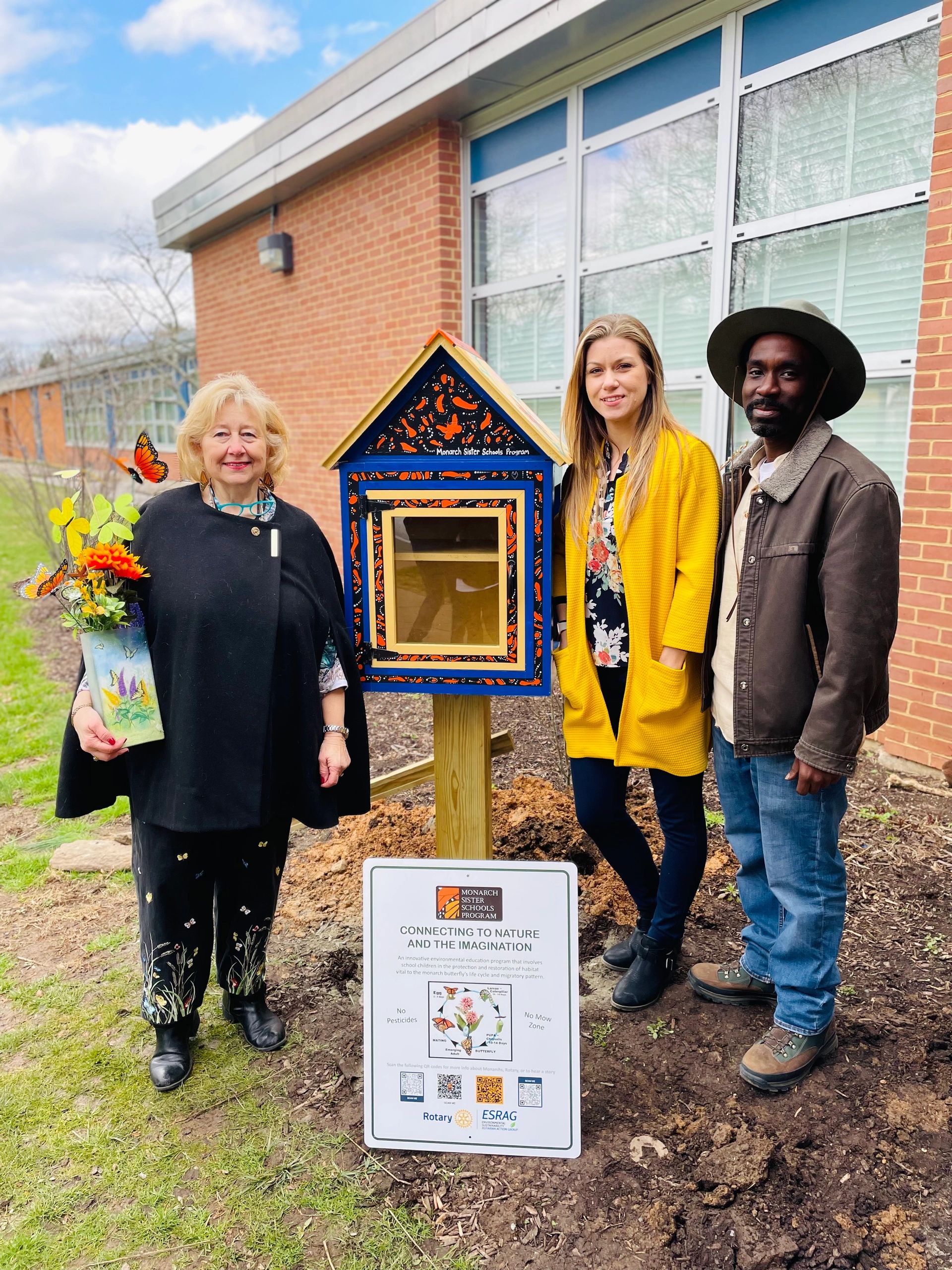 Little library grounding installation monarch butterfly society news feature