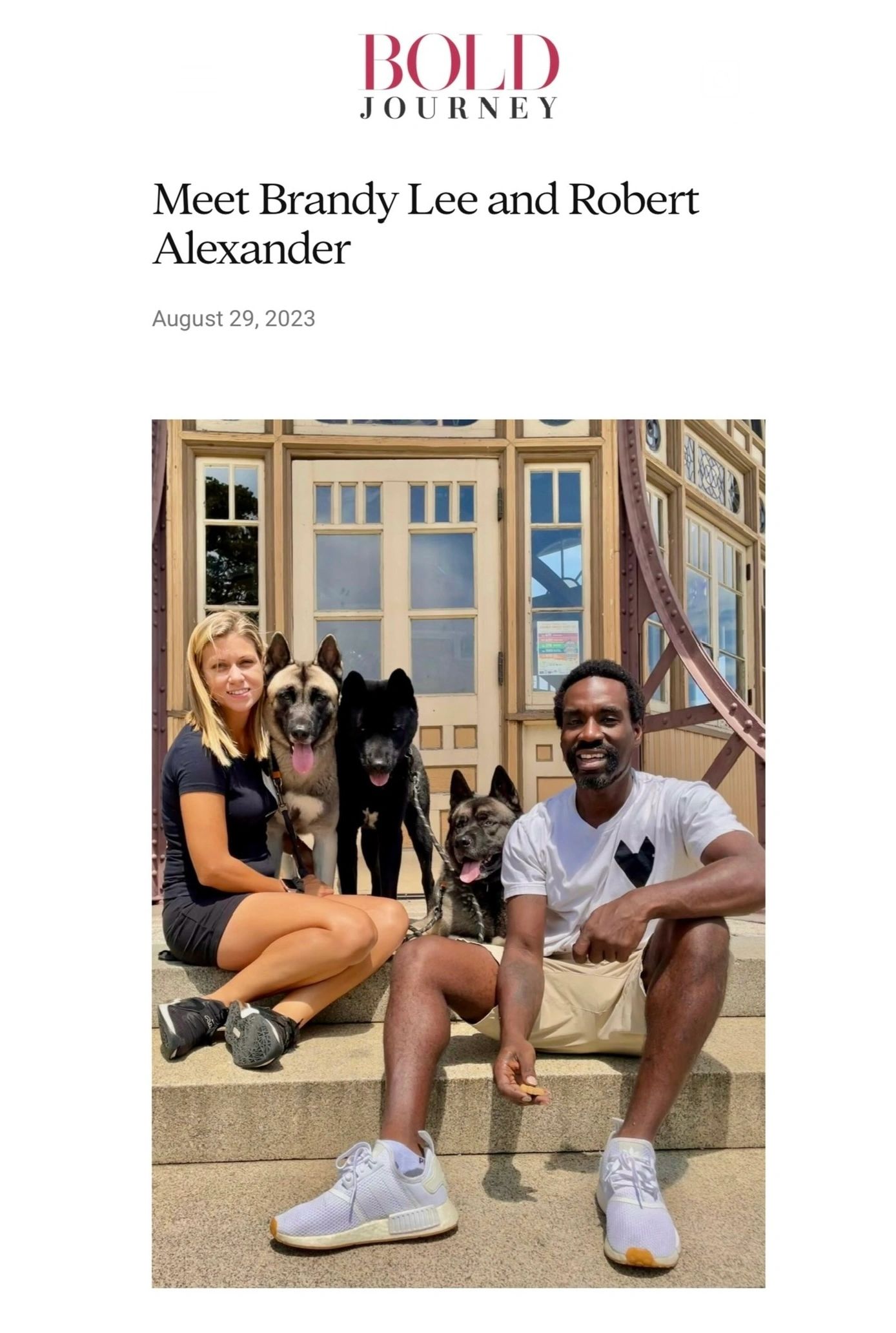 Bold journey front page magazine article robert alex brandy lee dogs wolves patterson park pagoda