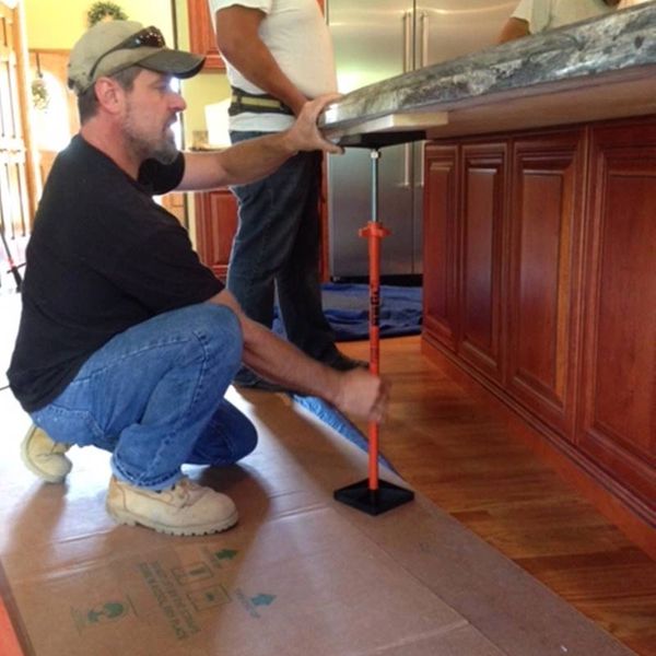 The most durable kitchen cabinet installation jack is the T-JAK® to hang cabinets alone