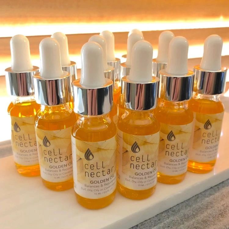 Lush nourishing Facial Oil Serums -straight botanicals or
with potent rejuvenating peptides.