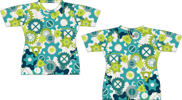 Abstract Gears Sublimated Jersey