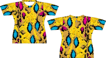 Abstract Snake Print Sublimated Shirt