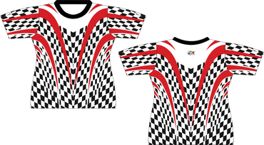 Auto Racing Checkers Sublimated Shirt