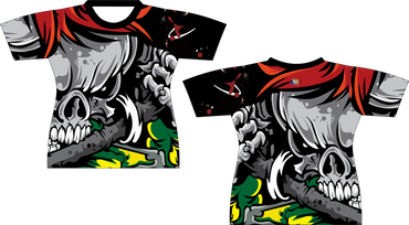 Auto Racing Skull Sublimated Shirt