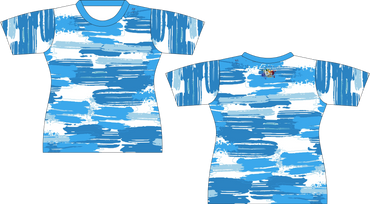 Blue Brush Stroke Sublimation Sports Shirt