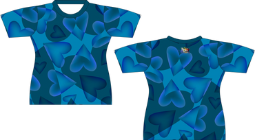 Blue Hearts Sublimated Shirt