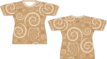 Brown Sea Shells Background Sublimated Shirt