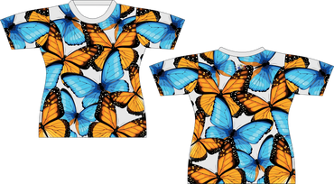 Monarch + Blue Butterfly Sublimated Shirt