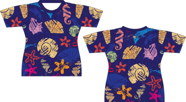 Neon Sea Shells Sublimated Shirt
