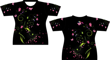Neon Splatter Butterfly Sublimated Shirt