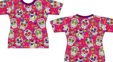 Pink Day of the Dead Sports Shirt